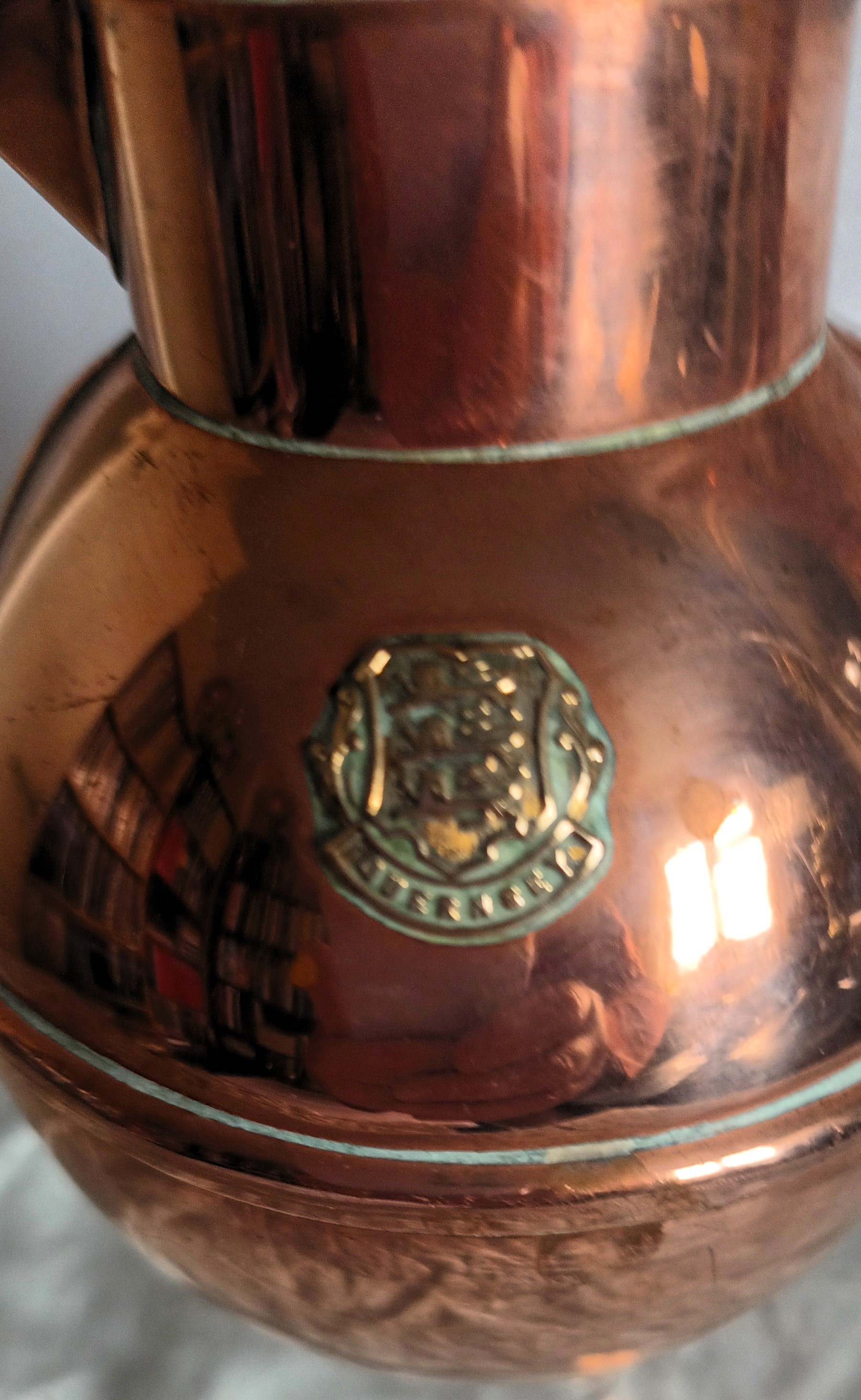 Antique English Victorian Copper Half Pint Guernsey Milk Can - Image 5
